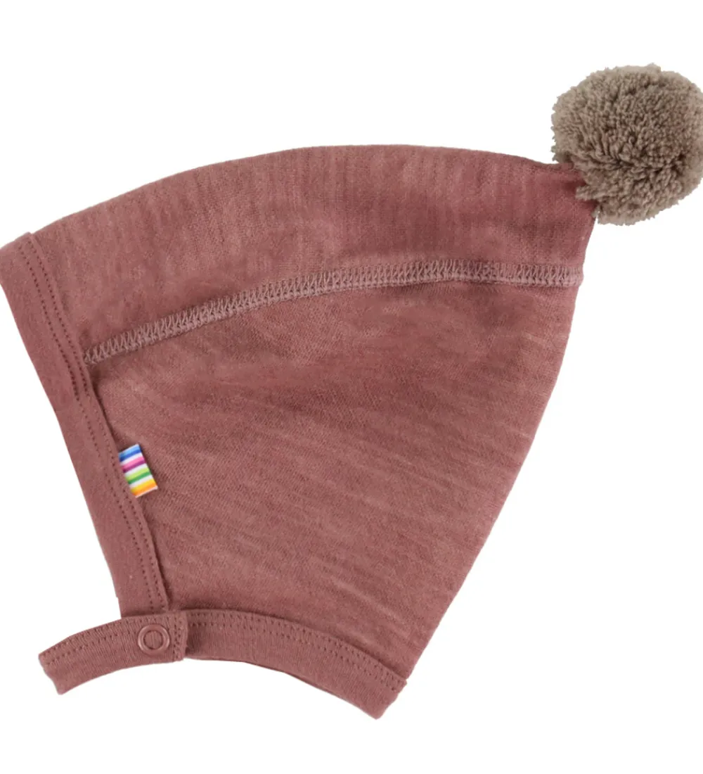 Børn Joha Babyhjelme>Babyhjelm - Uld/Bambus - Mørk Rose