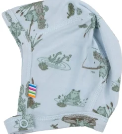 Børn Joha Babyhjelme>Babyhjelm - Viskose/Bambus - Lyseblå m. Frøer