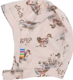 Børn Joha Babyhjelme|Babyhjelm - Viskose/Bambus - Lyserød m. Ænder