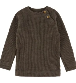 Børn Joha Bluser|Unisex-Tøj>Bluse - Strik - Uld - Brun Meleret