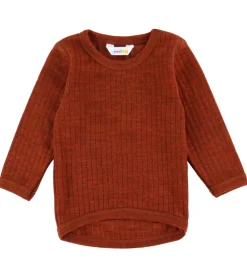Børn Joha Uld|Bluse - Uld - Rib - Rust