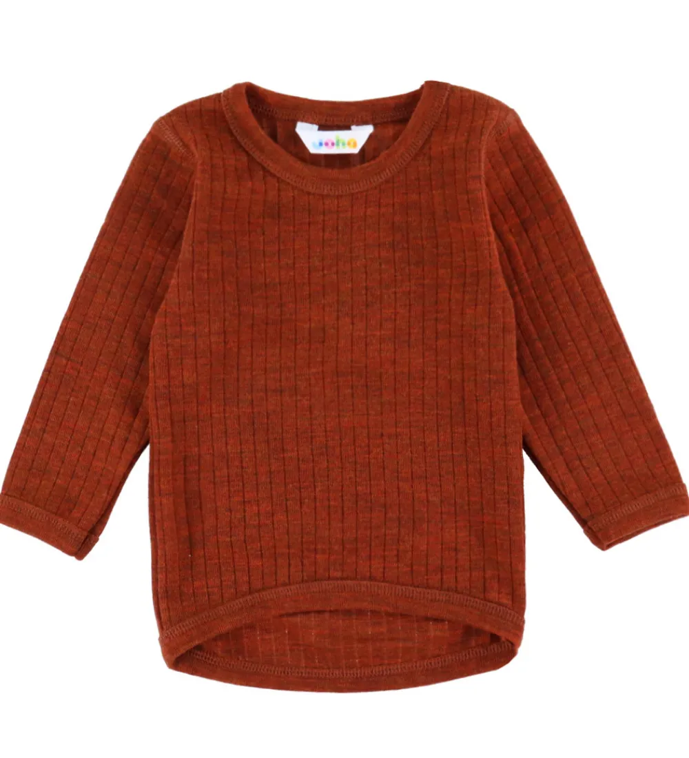 Børn Joha Uld|Bluse - Uld - Rib - Rust