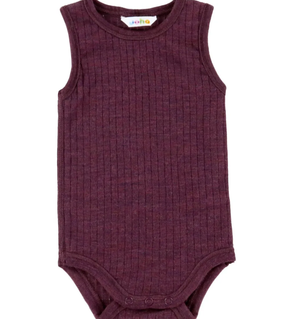 Børn Joha Bodyer|Uld|Body u/æ - Uld - Rib - Blomme