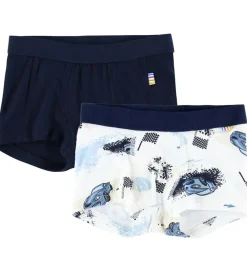 Børn Joha Undertøj|Drengetøj|Boxershorts - 2-pak - Viskose/Bambus - Off White m. Print