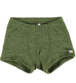 Børn Joha Undertøj|Uld|Boxershorts - Uld - Rib - Mørk Oliven