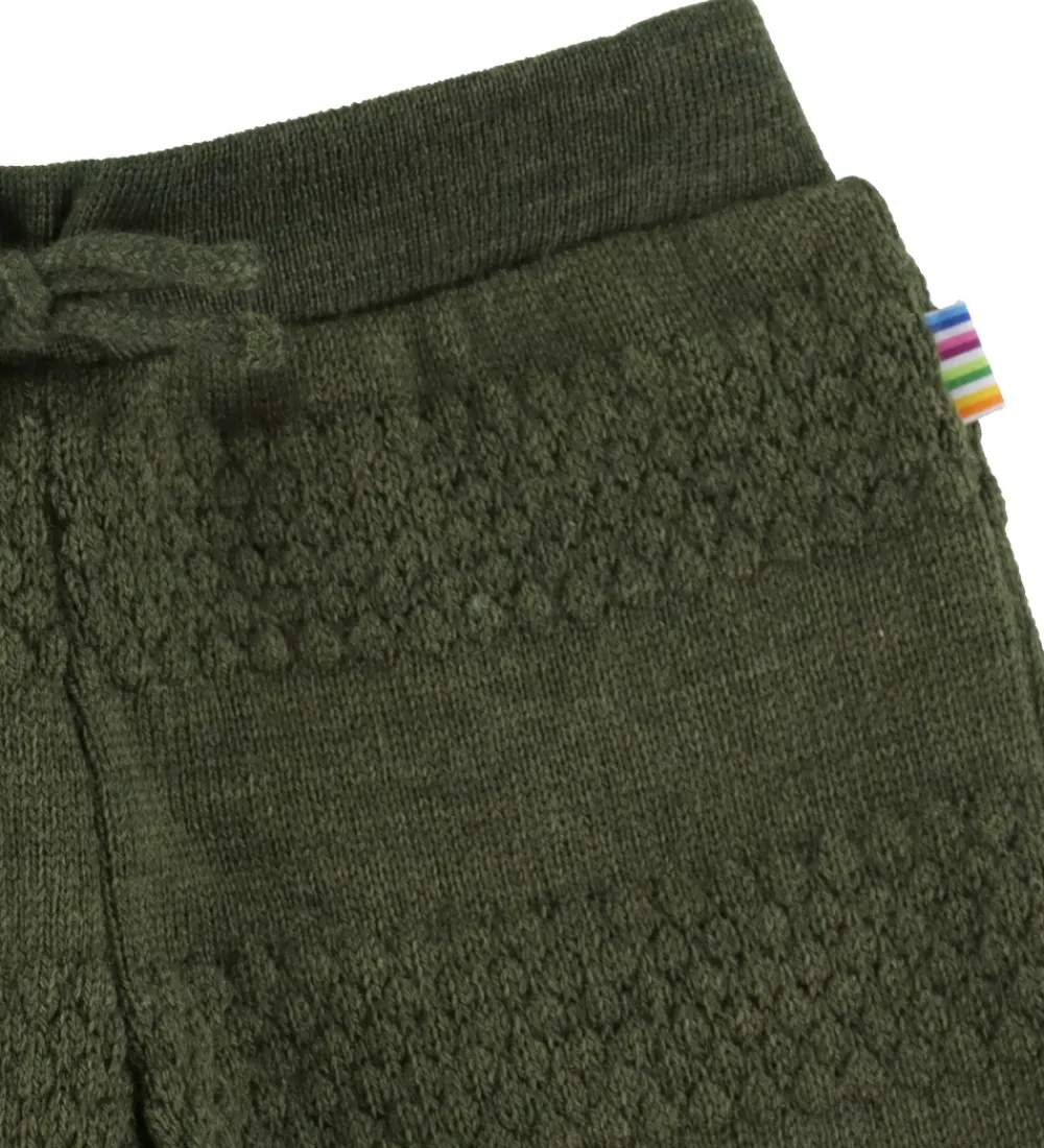 Børn Joha Bukser Og Jeans|Uld|Bukser - Strik - Uld - Mos Grøn