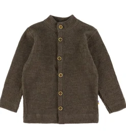 Børn Joha Cardigans|Unisex-Tøj>Cardigan - Strik - Uld - Brun Meleret