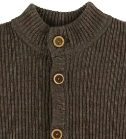 Børn Joha Cardigans|Unisex-Tøj>Cardigan - Strik - Uld - Brun Meleret