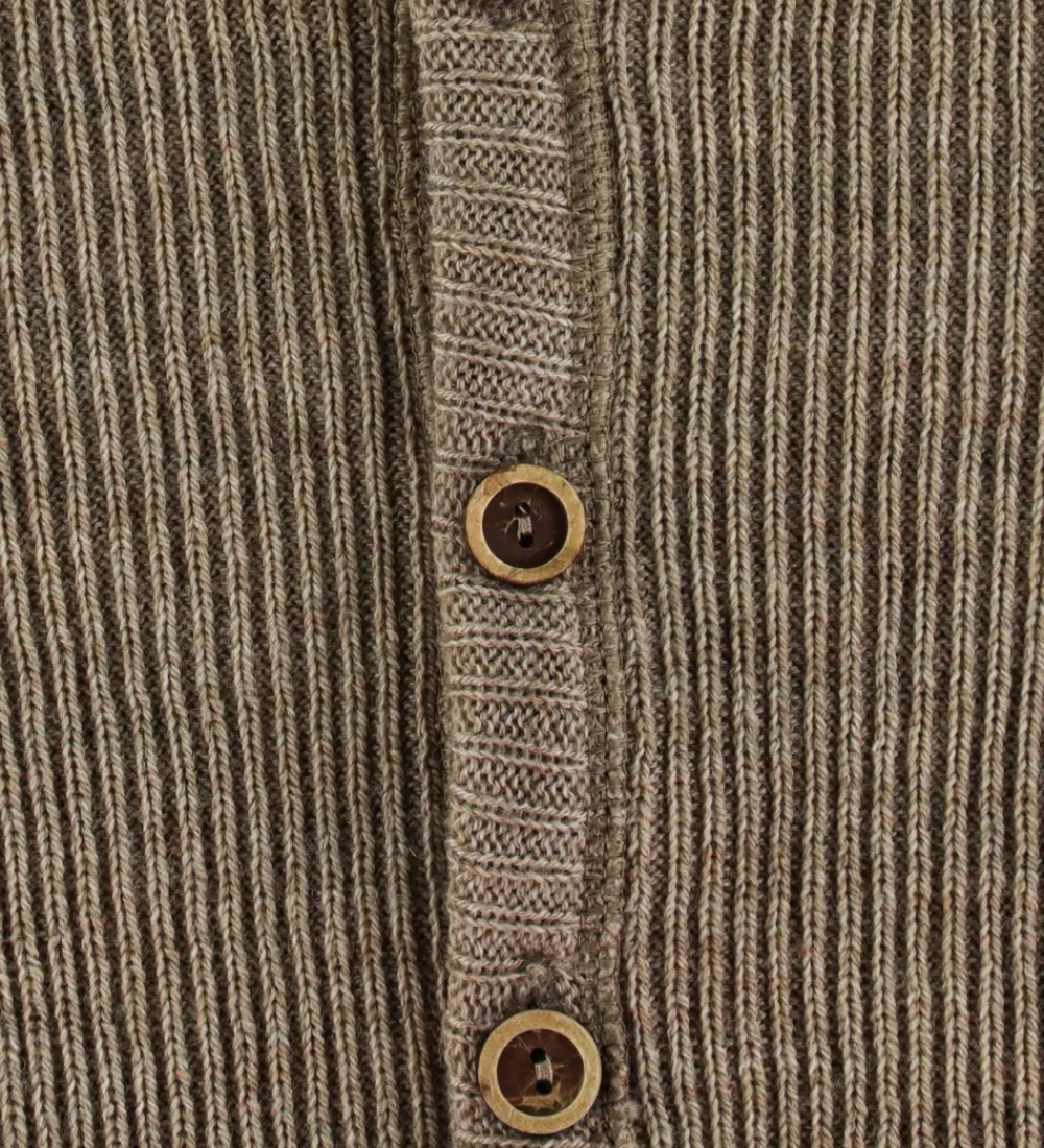 Børn Joha Cardigans|Unisex-Tøj|Cardigan - Strik - Uld - Beige Meleret
