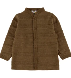 Børn Joha Cardigans|Unisex-Tøj|Cardigan - Strik - Uld - Varm Brun