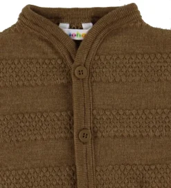Børn Joha Cardigans|Unisex-Tøj|Cardigan - Strik - Uld - Varm Brun
