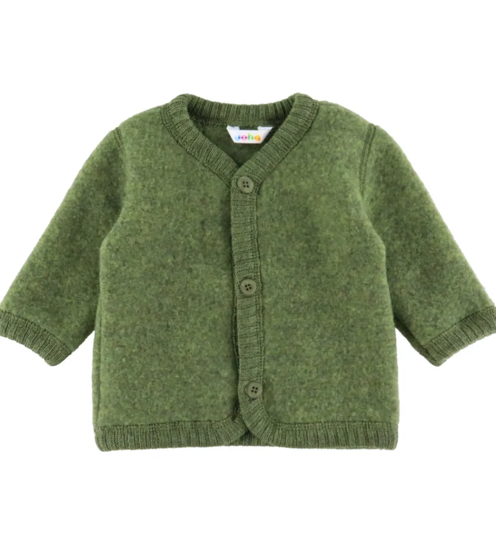 Børn Joha Cardigans|Uld|Cardigan - Uld - Mørk Oliven