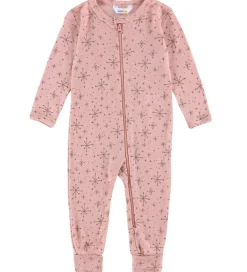 Børn Joha Heldragter|Heldragt m. Fødder - Uld - Rosa m. Stjerner