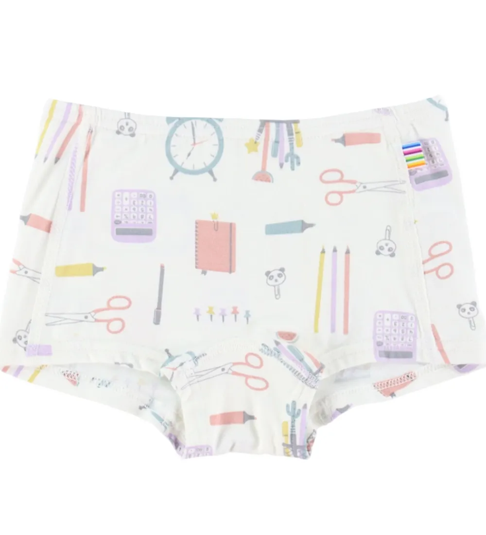 Børn Joha Undertøj|Pigetøj|Hipster - 2-pak - Viskose/Bambus - Off White m. Print
