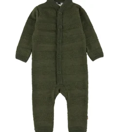 Børn Joha Unisex-Tøj|Pigetøj|Køredragt - Strik - Uld - Mos Grøn