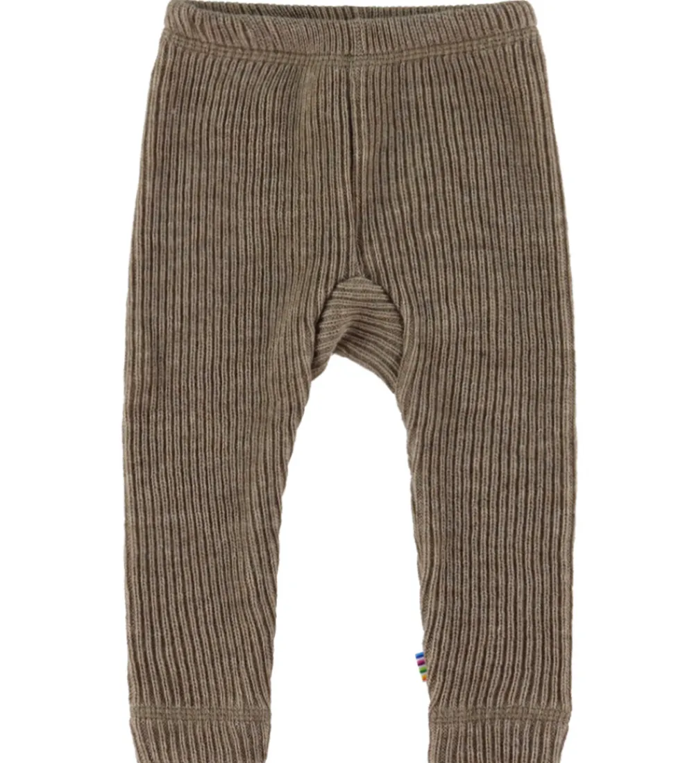 Børn Joha Bukser Og Jeans|Uld|Leggings - Strik - Uld - Beige Meleret