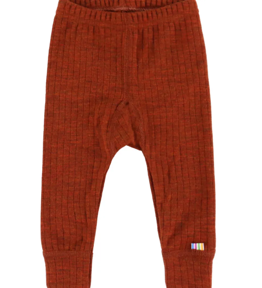 Børn Joha Leggings|Uld|Leggings - Uld - Rib - Rust