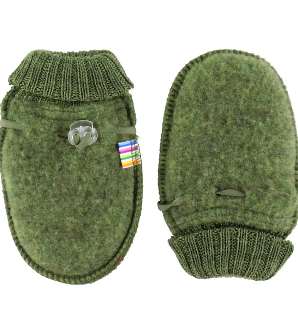 Børn Joha Handsker Og Luffer|Uld|Luffer - Uld - Mørk Oliven