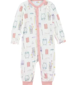 Børn Joha Nattøj|Pigetøj>Natdragt - Viskose/Bambus - Off White m. Print