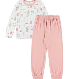 Børn Joha Nattøj|Pigetøj|Nattøj - 2 Delt - Viskose/Bambus - Off White m. Print