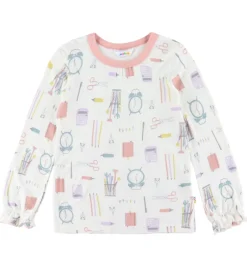 Børn Joha Nattøj|Pigetøj|Nattøj - 2 Delt - Viskose/Bambus - Off White m. Print
