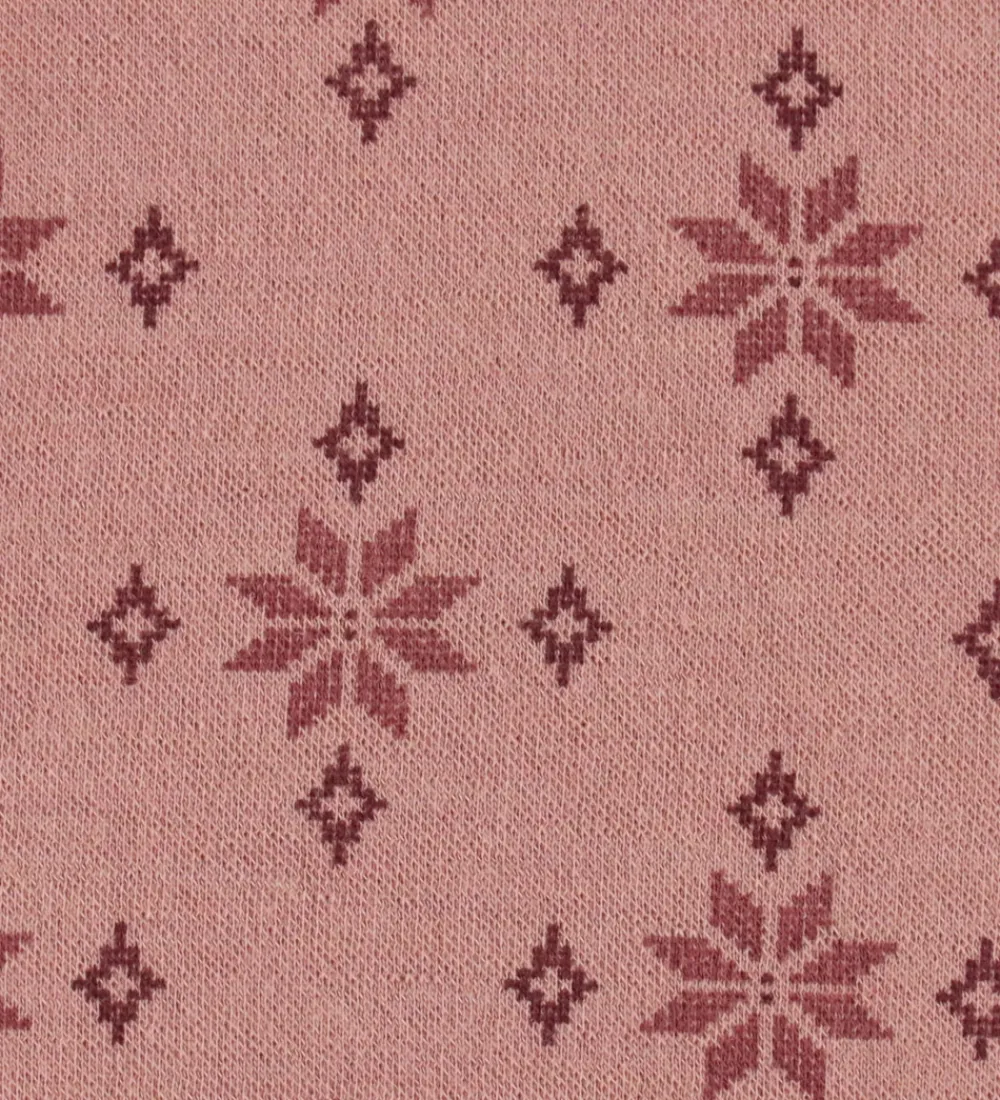 Joha Savlesmække|Savlesmæk - Uld/Bomuld - Rose m. Snefnug