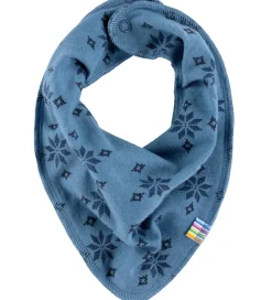 Joha Savlesmække|Savlesmæk - Uld/Bomuld - Blå m. Snefnug