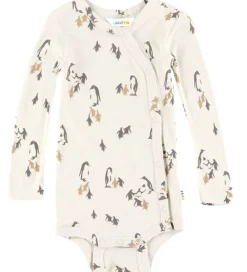 Børn Joha Bodyer|Unisex-Tøj|Slå-om Body l/æ - Bambus - Lys Beige