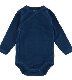 Børn Joha Bodyer|Uld|Slå-om Body l/æ - Uld - Rib - Mørk Turkis