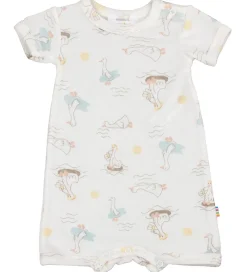 Børn Joha Sommerdragter>Sommerdragt - Uld/Silke - Off White m. Print