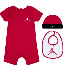 Børn Jordan Sommerdragter>Gaveæske - 3-pak - Sommerdragt/Hue/Hagesmæk - Gym Red