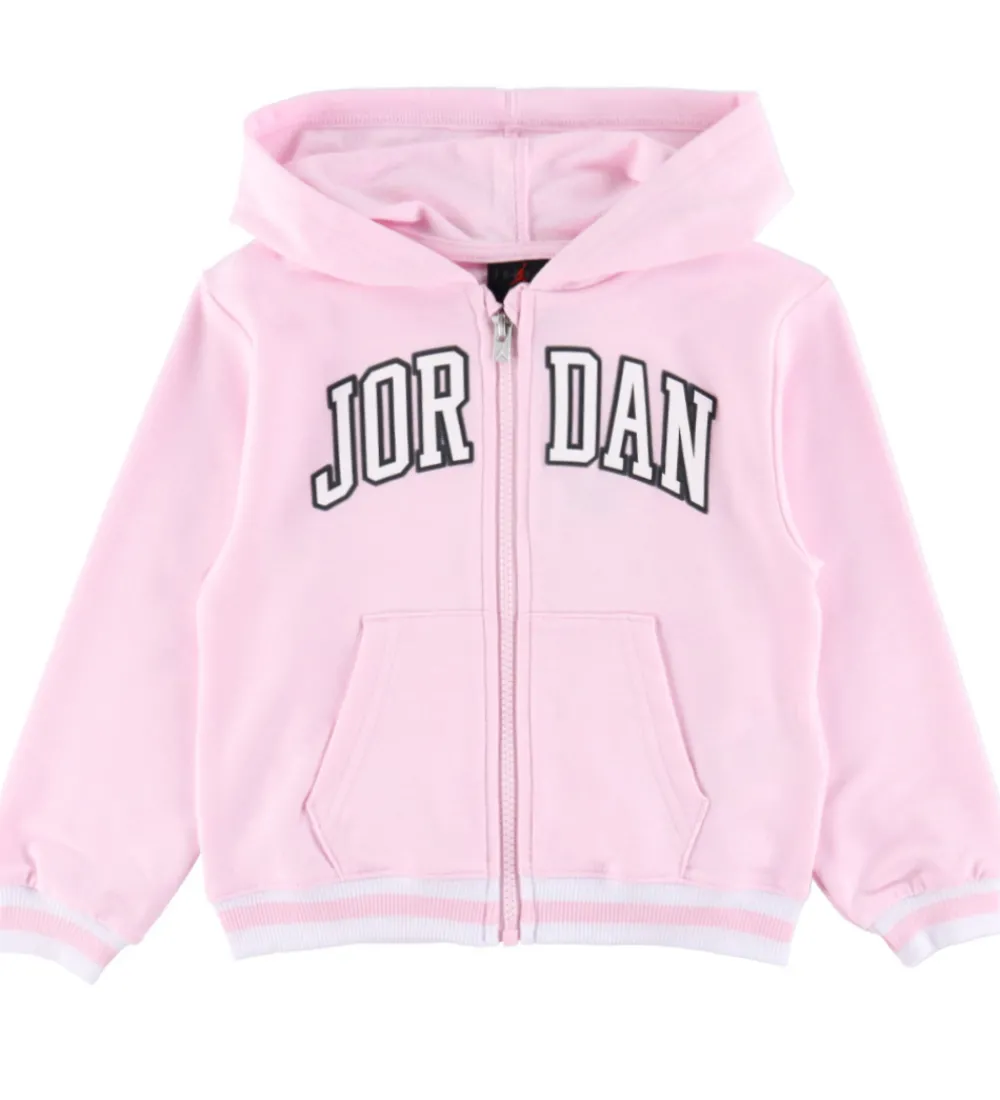 Børn Jordan Hættetrøjer>Sweatsæt - Pink Foam/Hvid