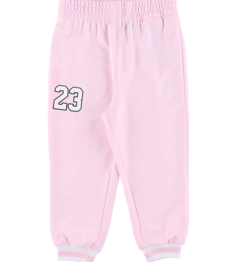 Børn Jordan Hættetrøjer>Sweatsæt - Pink Foam/Hvid