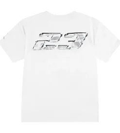 Børn Jordan T-Shirts|T-shirt - Hvid m. Sølv