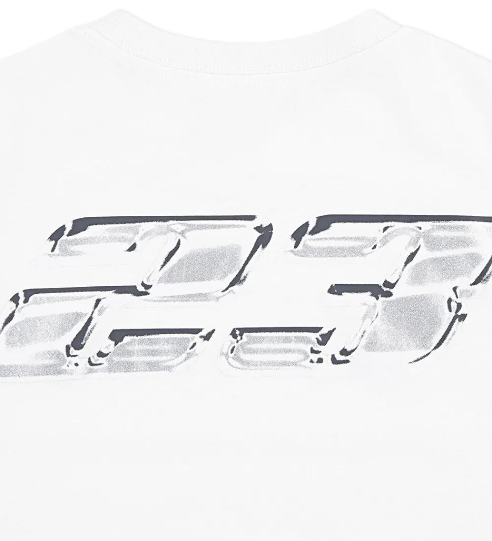 Børn Jordan T-Shirts|T-shirt - Hvid m. Sølv