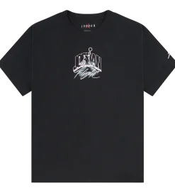 Børn Jordan T-Shirts|T-shirt - Sort m. Rosa