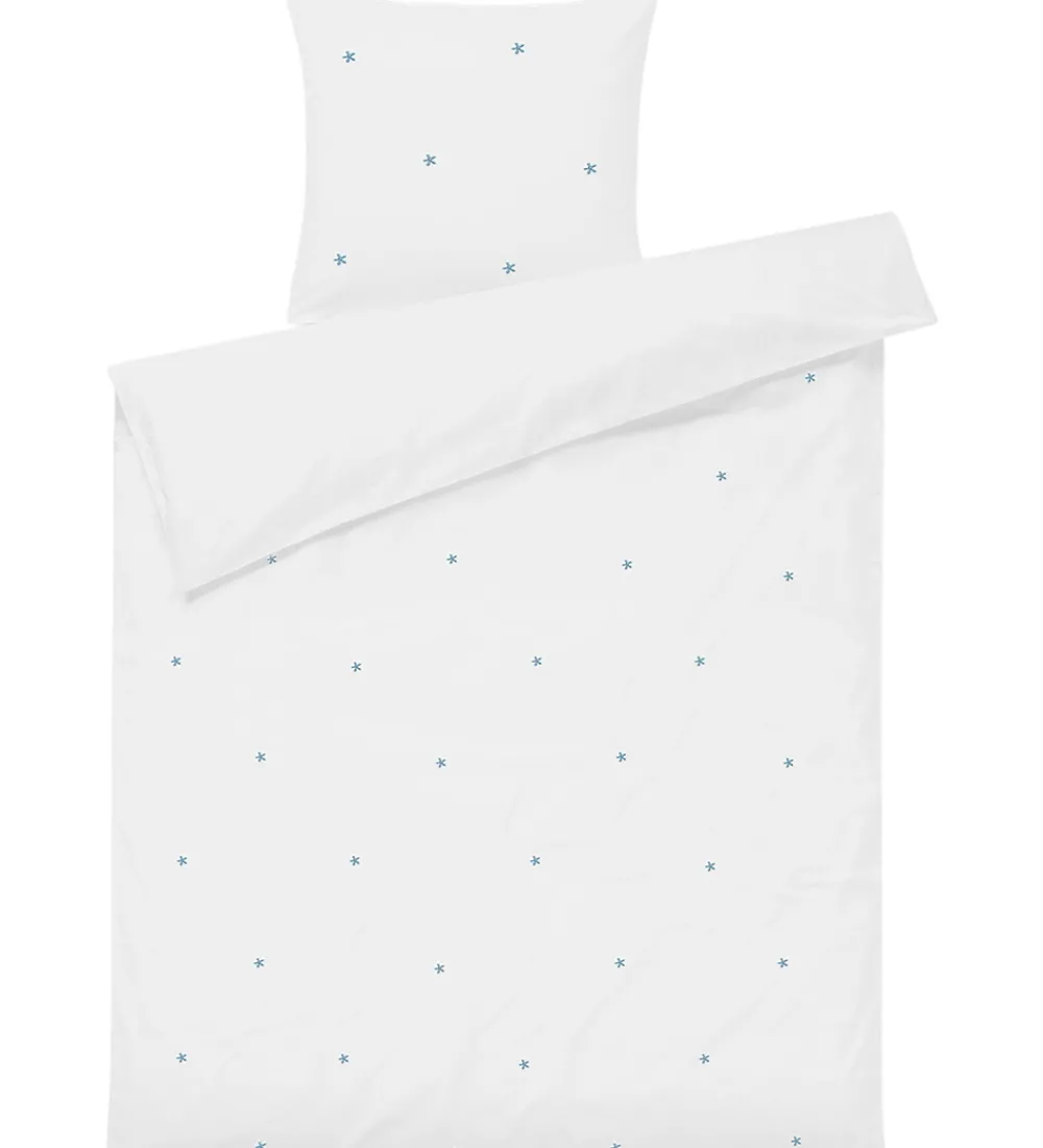 Juna Sengetøj>Sengetøj - Daisy - Baby - Hvid/ Lyseblå