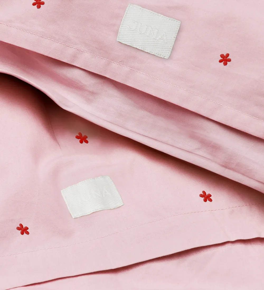 Juna Sengetøj>Sengetøj - Daisy - Junior - Pink/Rød