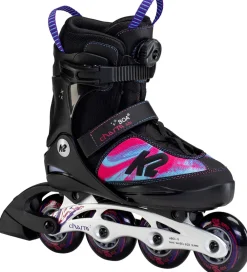 K2 Rulleskøjter|Rulleskøjter>Rulleskøjter - Charm Boa Alu - Sort/Rose/Blå - Inliner