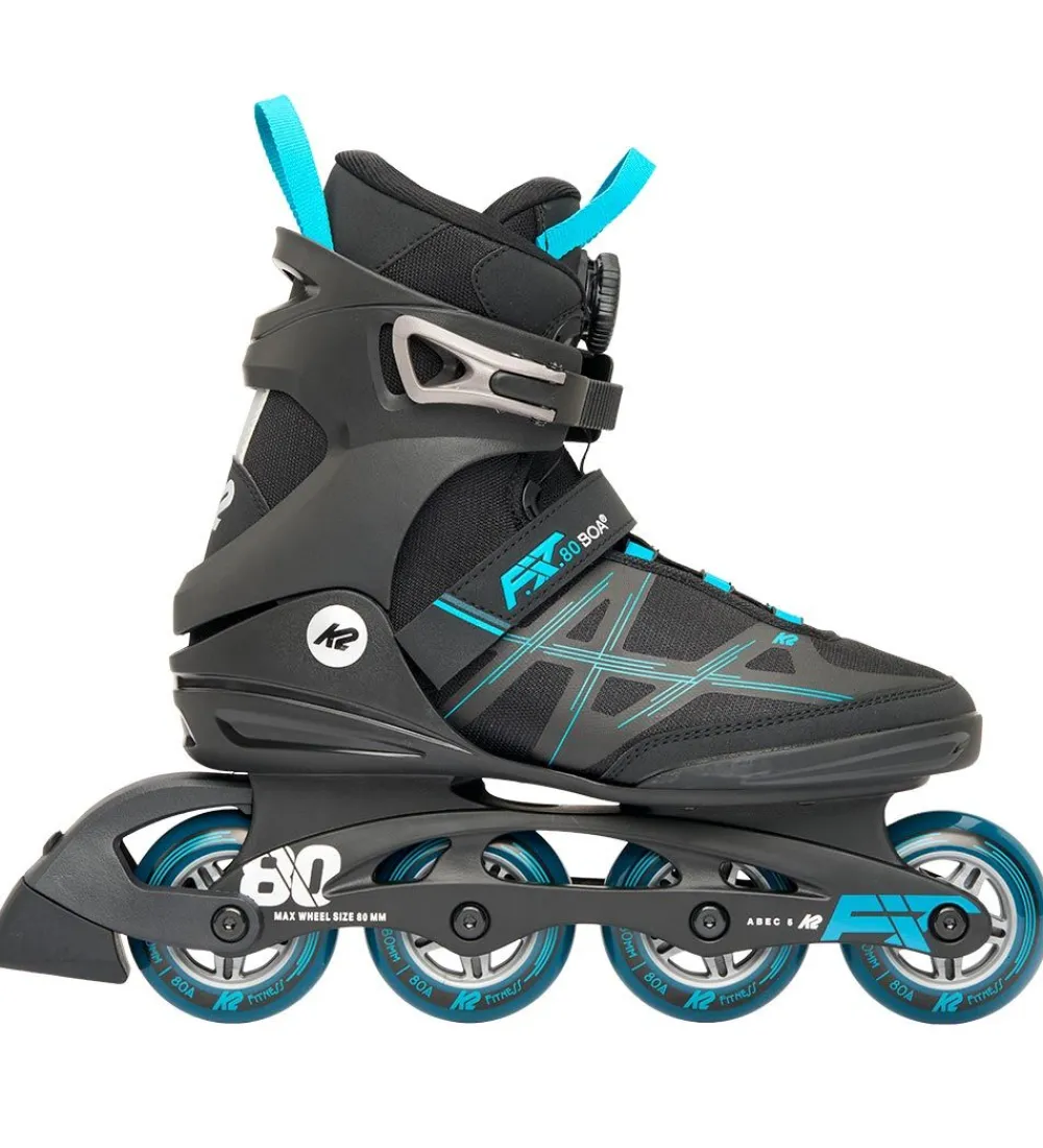K2 Rulleskøjter|Rulleskøjter>Rulleskøjter - F.I.T. 80 Boa - Blå/Sort - Inliner