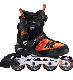 K2 Rulleskøjter|Rulleskøjter|Rulleskøjter - Hero Boa Alu - Sort/Rød/Orange - Inliner