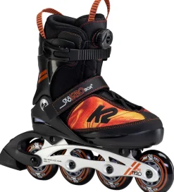 K2 Rulleskøjter|Rulleskøjter|Rulleskøjter - Hero Boa Alu - Sort/Rød/Orange - Inliner