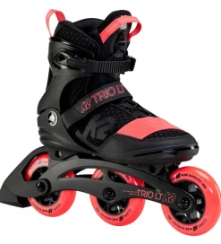 K2 Rulleskøjter|Rulleskøjter>Rulleskøjter - Trio LT 100 W - Sort/Koral - Inliner