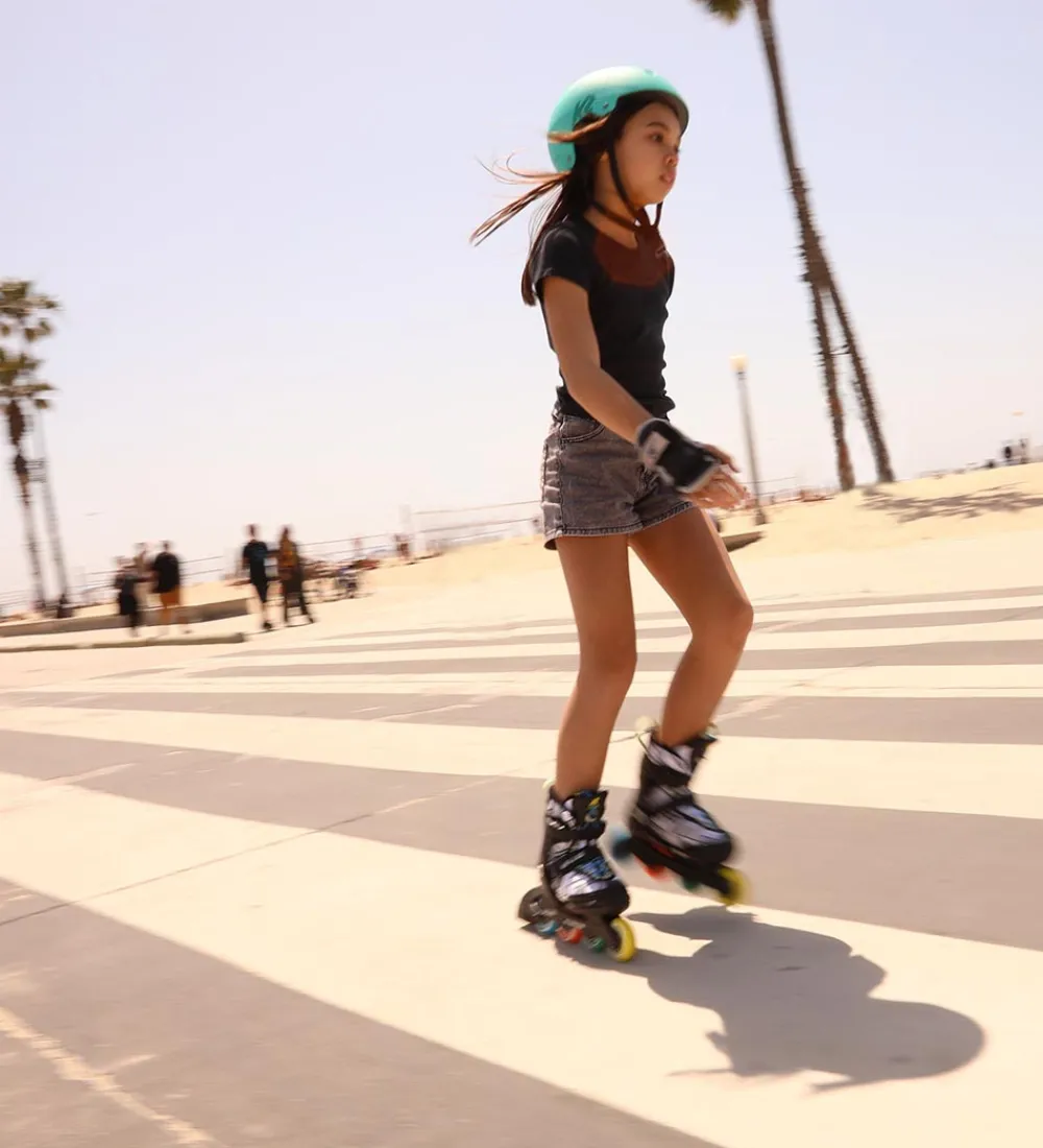 K2 Rulleskøjter|Rulleskøjter>Rulleskøjter m. 5 Tusser - Splash - Sort/Hvid - Inliner