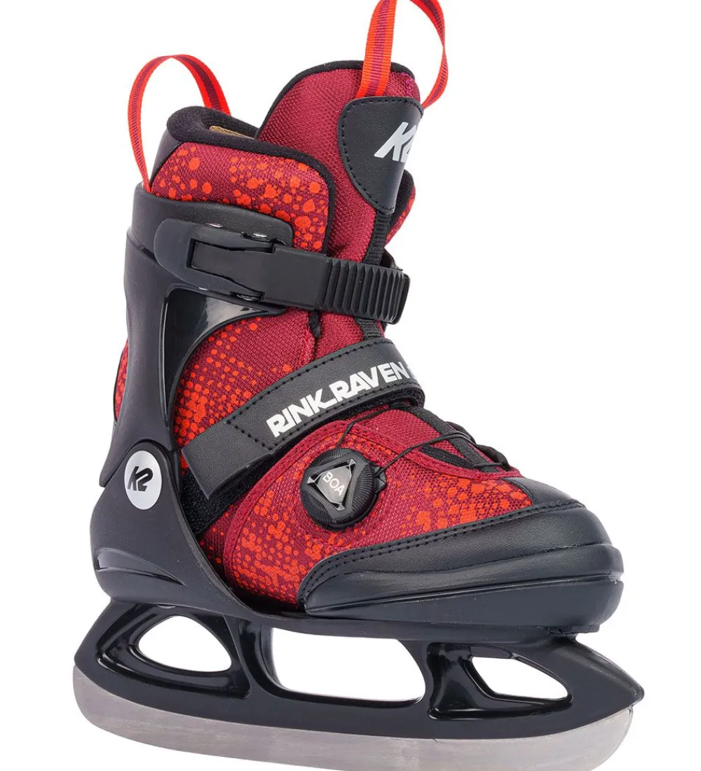 K2 Skøjter|Skøjter - Rink Raven Ice Boa - Sort/Rød