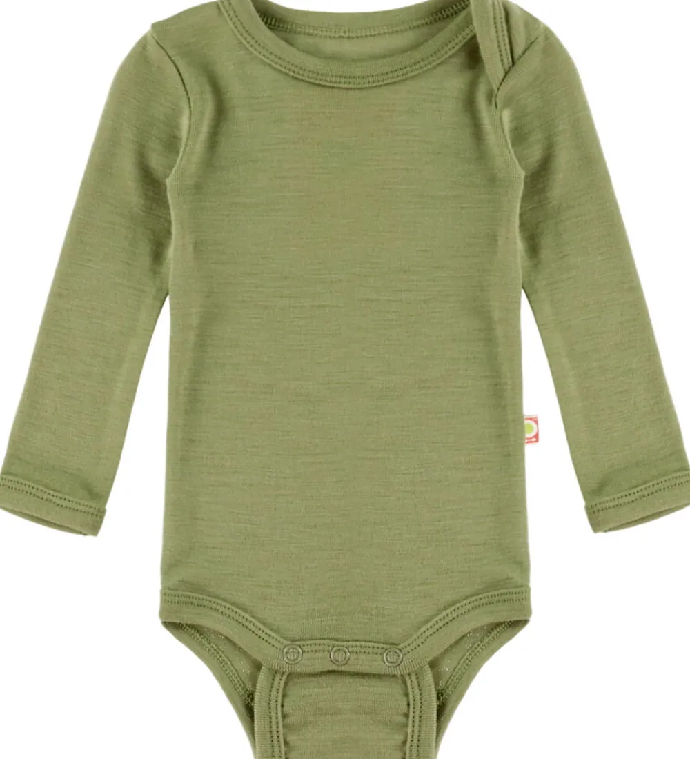 Børn Katvig Bodyer|Unisex-Tøj>Body l/æ - Uld - Lysegrøn
