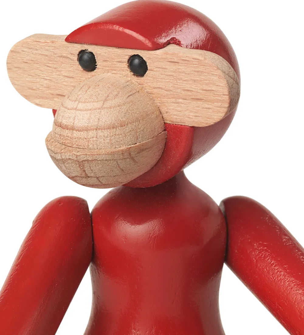 Kay Bojesen Pyntefigurer>Træfigur - Abe - 9,5 cm - Vintage - Mini - Rød
