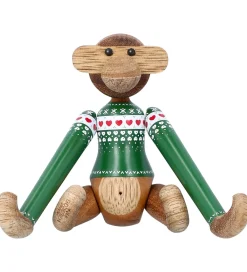 Kay Bojesen Pyntefigurer|Julepynt|Træfigur - Abe Julesweater 2025 - Mini Grøn