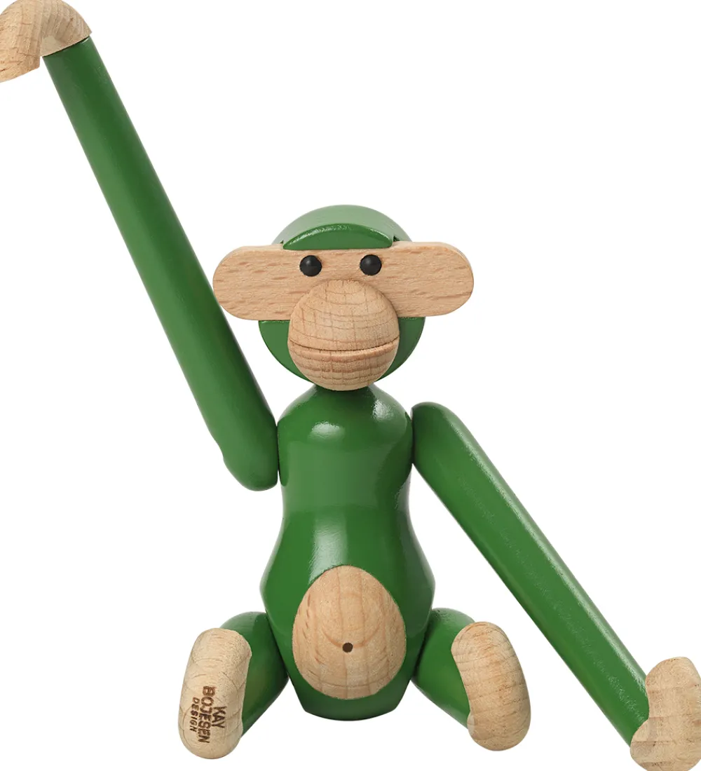 Kay Bojesen Pyntefigurer>Træfigur - Abe - Vintage - Mini - Grøn