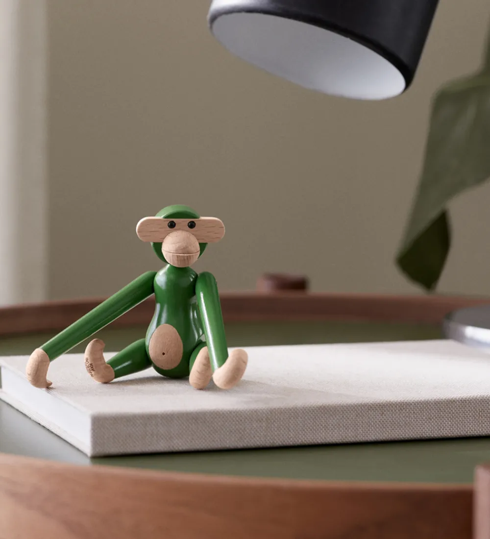 Kay Bojesen Pyntefigurer>Træfigur - Abe - Vintage - Mini - Grøn